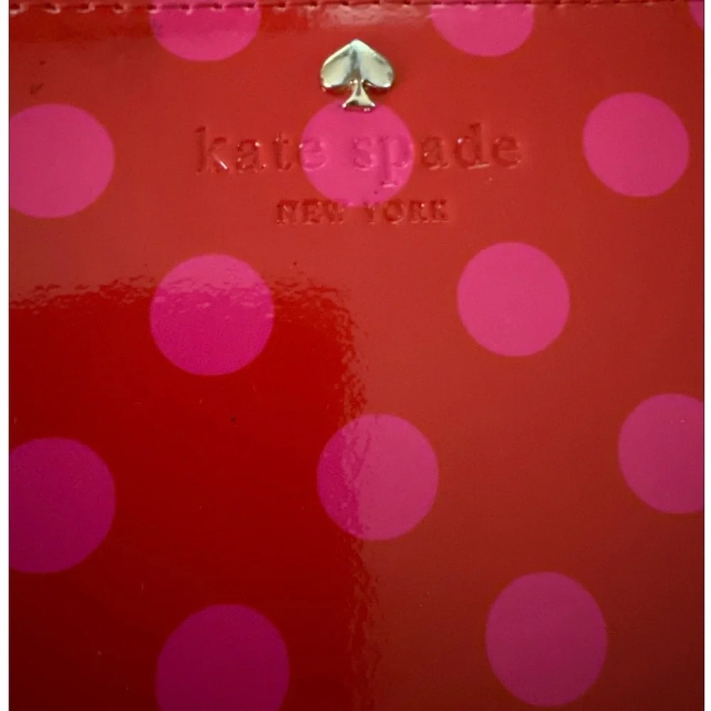 Kate Spade Polka Dot Zip Around Wallet Red & Pink